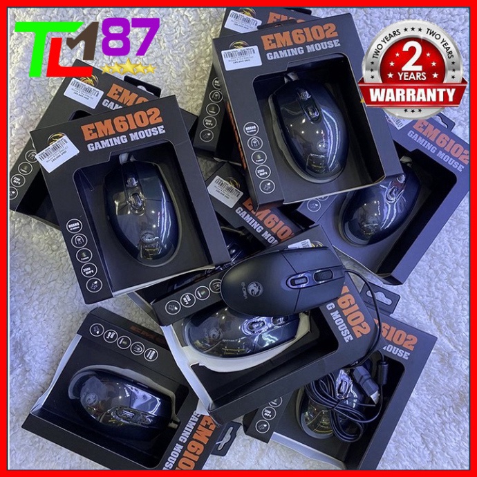 Chuột Máy Vi Tính Laptop Mouse Chơi Game E-DRA EM6102 Đèn LED 7 Màu RGB - Chuột Gaming Có Dây Chuyên Game