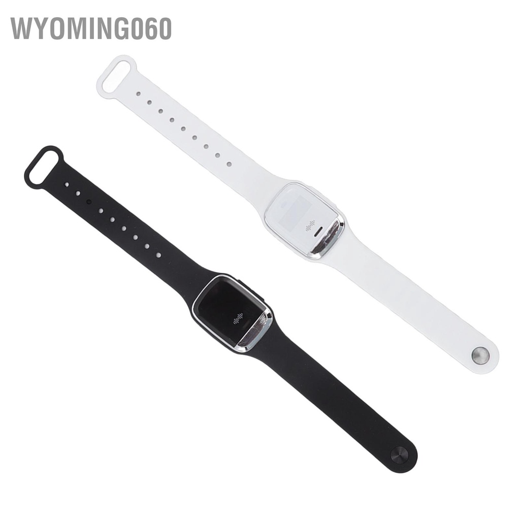 Wyoming060 Vòng đeo tay chống muỗi bằng sóng siêu âm Đồng hồ phát hiện nhiệt độ USB có thể sạc lại