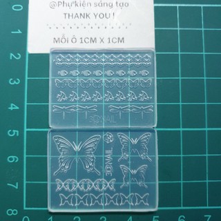 2 khuôn trang trí nail -resin hình động vật  dễ thương