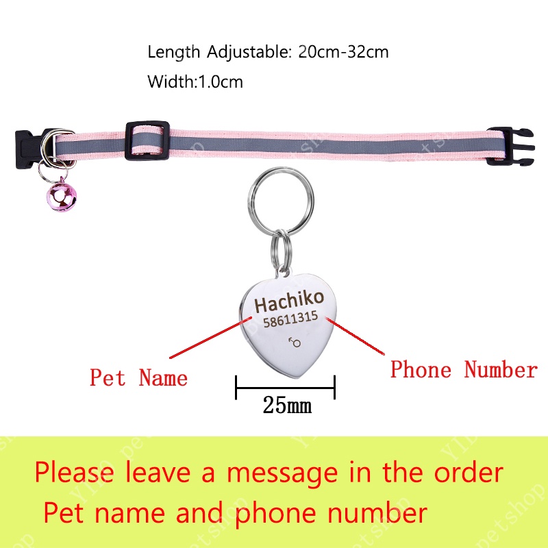 Thẻ Tên Bằng Thép Không Gỉ 19-32cm Có Thể Điều Chỉnh Cho Thú Cưng