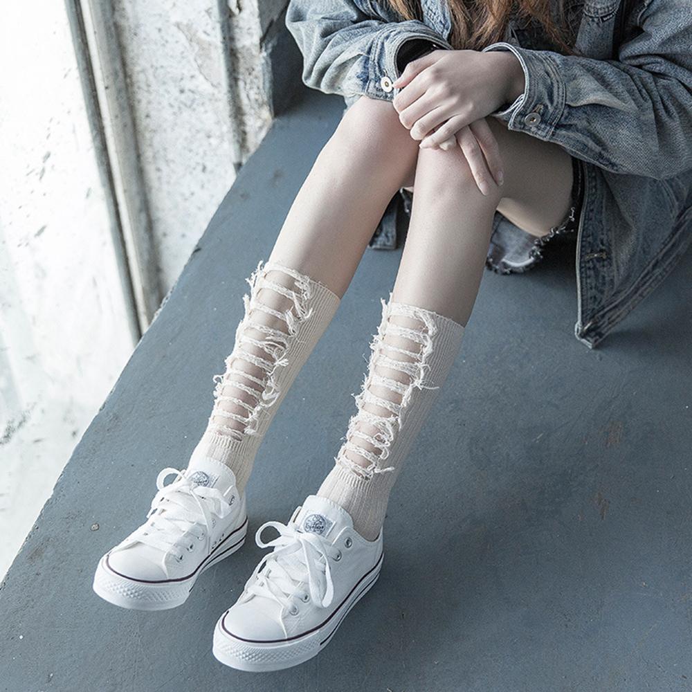 Mxgoods Vớ Cotton Phá Hủy Hip Hop Punk Gothic Mùa Hè
