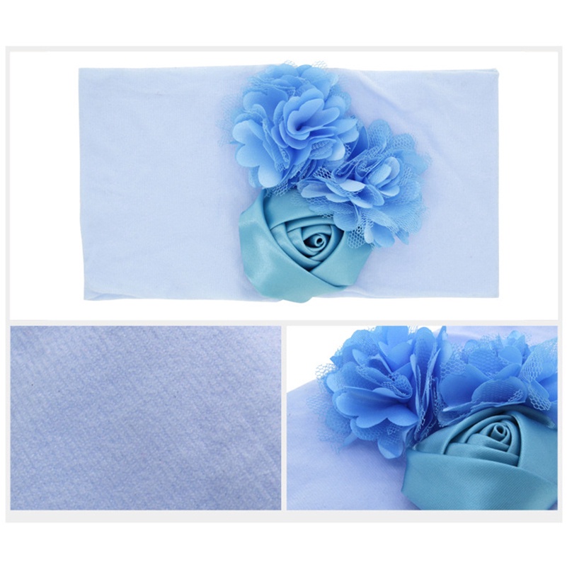 Băng Đô Cài Tóc satin Co Giãn Đính Hoa Hồng / Thắt Nút Bản Rộng Bằng nylon Cho Bé Gái / Bé Gái