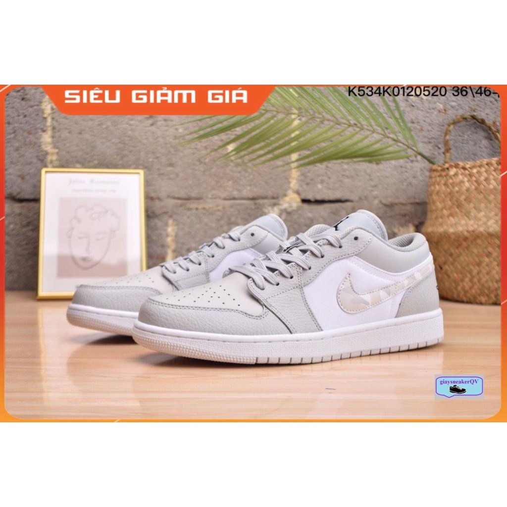 Giày thể thao Air Jordan 1 Low White Camo siêu đẹp, giá yêu thương dành cho học sinh, sinh viên