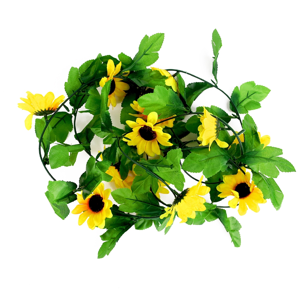 Dây Hoa Hướng Dương Giả 240cm Trang Trí Nhà Cửa