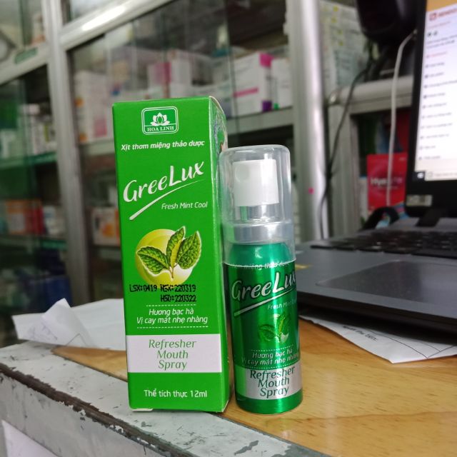 Xịt thơm miệng thảo dược Greelux fresh mint cool 12ml