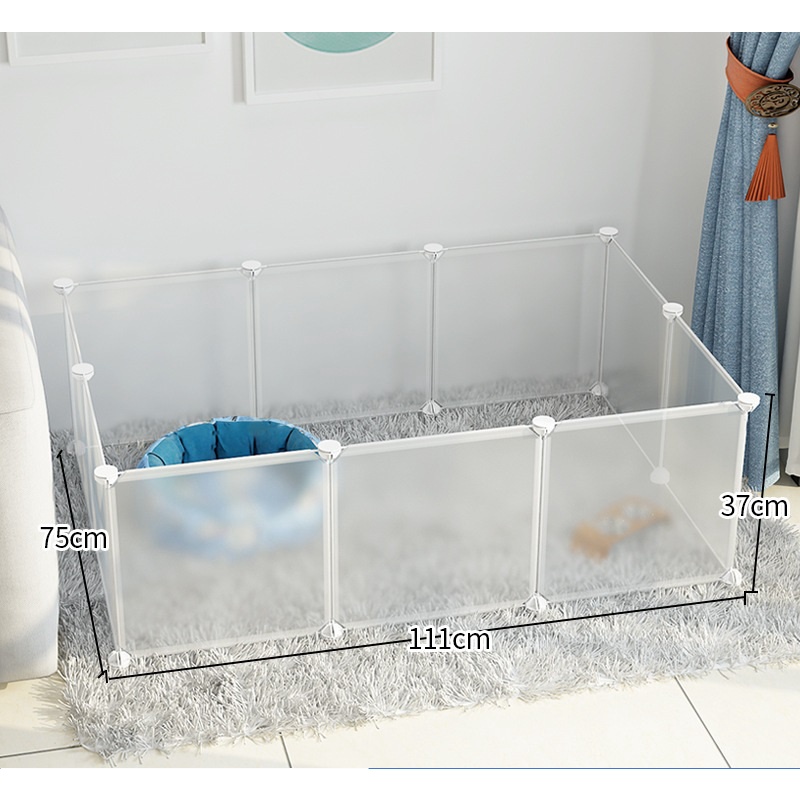 COMBO Chuồng Quây Chó Mèo Nhựa Trong Suốt Nhiều Kích Thước - Dễ Lựa Chọn