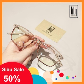 [HOT] Gọng kính cận Lilyeyewear nhựa dẻo hàn mắt vuông nhiều màu sắc lựa chọn 210