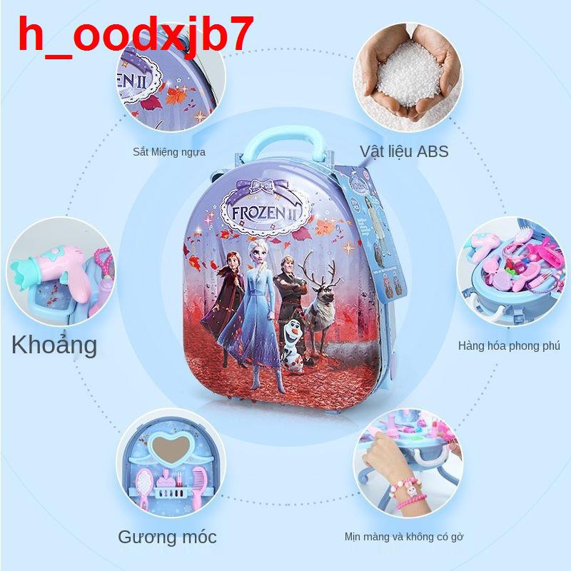 Đồ chơi nhà trẻ em Frozen 2 Vali Aishaai hộp mỹ phẩm bé gái 3-6 tuổi