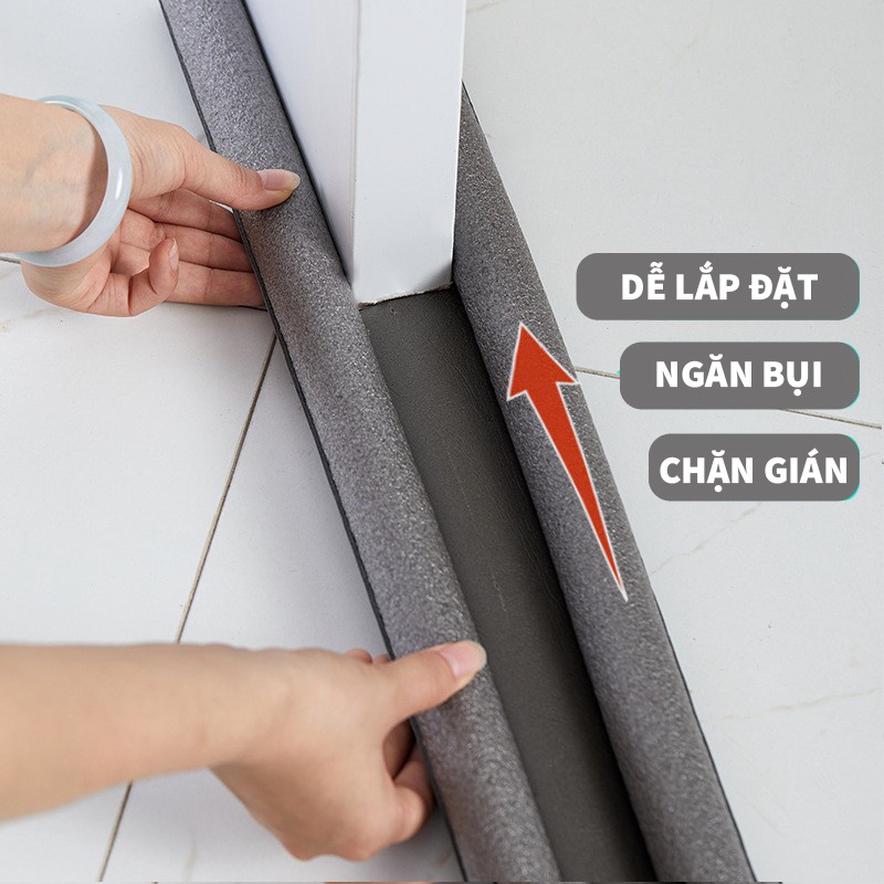 Nẹp Mút Xốp Chặn Cửa  95cm, Miếng kẹp cửa máy lạnh,Ngăn Bụi,  Gió Mùa, Cách Nhiệt, Cách Âm, Côn Trùng