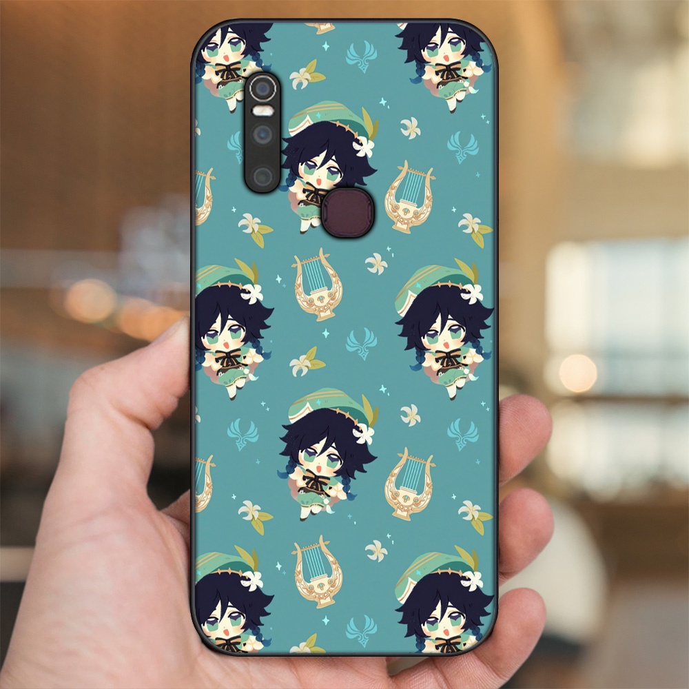 Ốp lưng Vivo V15 viền đen in hình Venti Genshin Impact