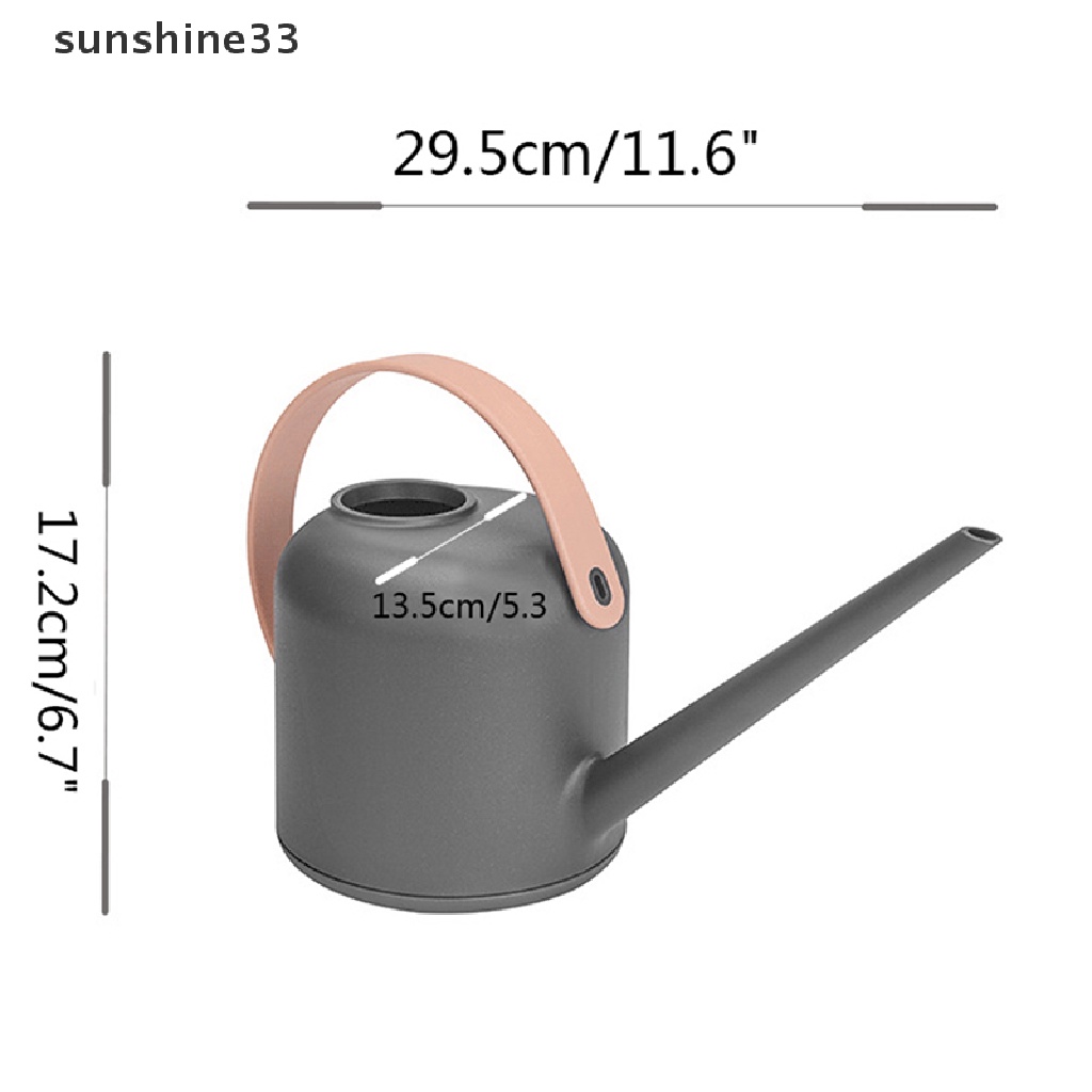 【SU】 1800Ml Long Mouth Water Cans Home Plant Pot Bottle Watering Device Garden Tool .