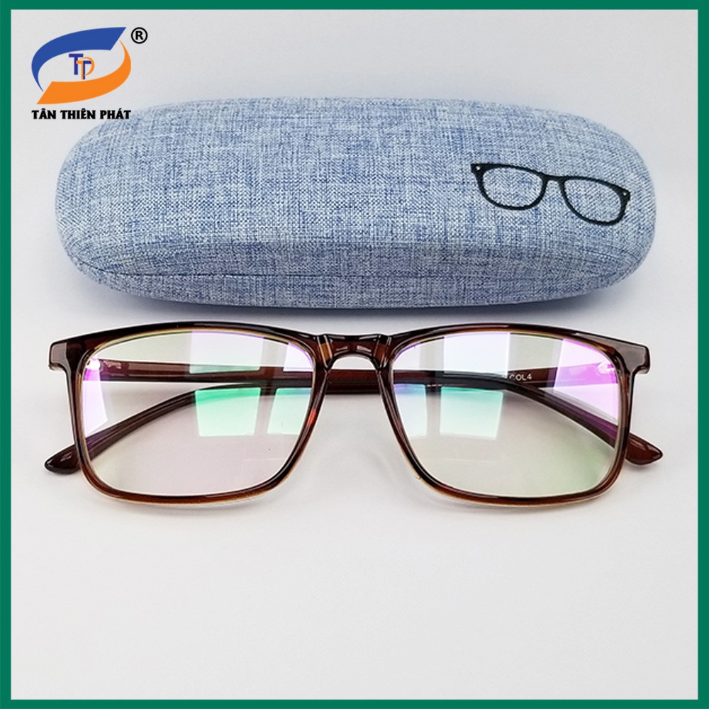 Gọng kính cận nam nữ dẻo 2412 màu đen, nâu và trong suốt, tròng  giả cận 0 độ chống ánh sáng xanh - Chống nắng, tia UV | BigBuy360 - bigbuy360.vn