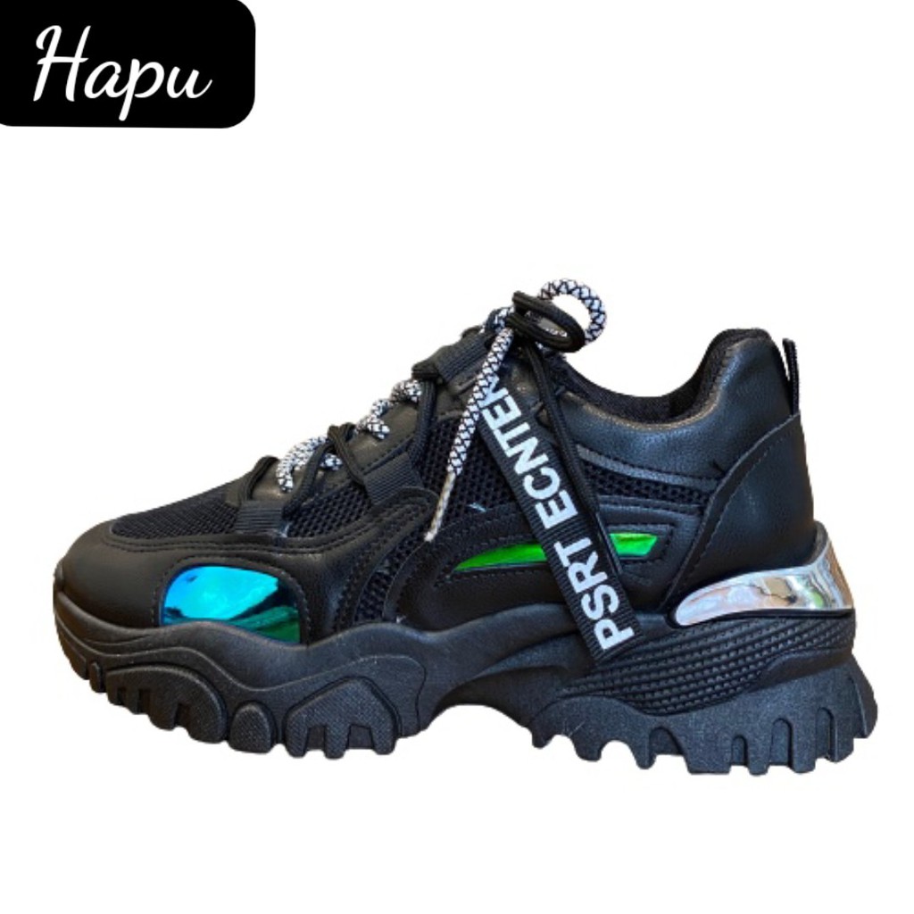 Giày sneaker nữ HAPU thể thao thời trang , cá tính 707  Hot Trend mới nhất 2021 ( kem , hồng , đen )