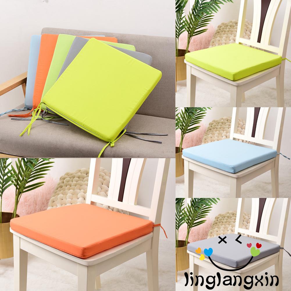 ⓗღ✯Removable Square Chair Seat Pad Outdoor Waterproof Seat Cushion Cover Tie On Garden Patio Chair