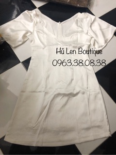 ĐẦM LỤA TRẮNG CỔ V (KÈM HÌNH THẬT)