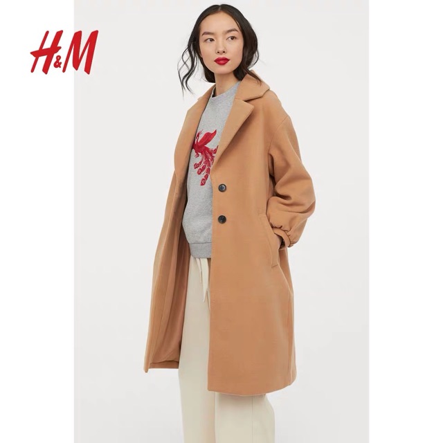 (Sẵn) Áo khoác dạ H&amp;M auth canh sale