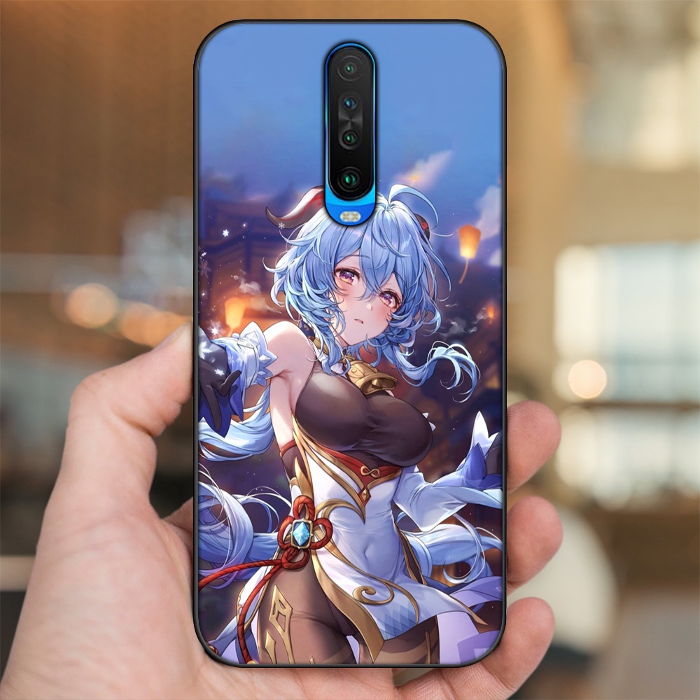 Ốp lưng Xiaomi K30 viền đen in hình Ganyu Genshin Impact