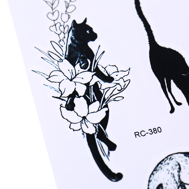 (hàng Mới Về) Hình Xăm Dán Tạm Thời Chống Thấm Nước Hình Mèo Đen | BigBuy360 - bigbuy360.vn