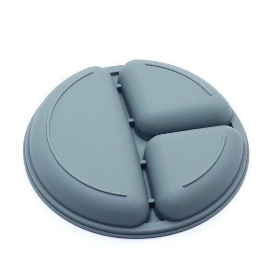 Khay ăn dặm Tròn 3 Ngăn Silicon phong cách Hàn Quốc cho bé