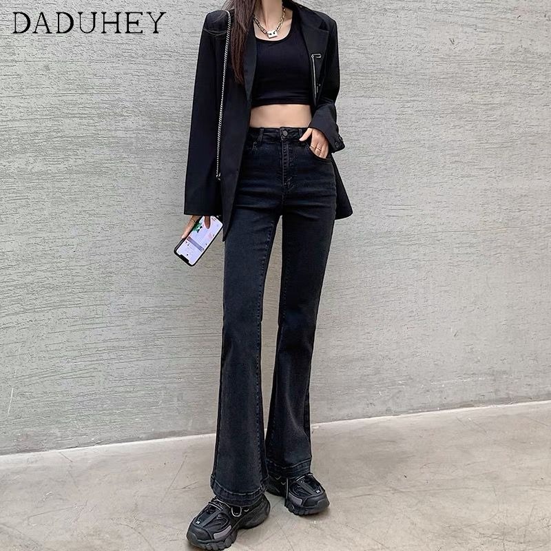 Quần jeans ống rộng eo thon thời trang xuân thu 2022 dành cho nữ