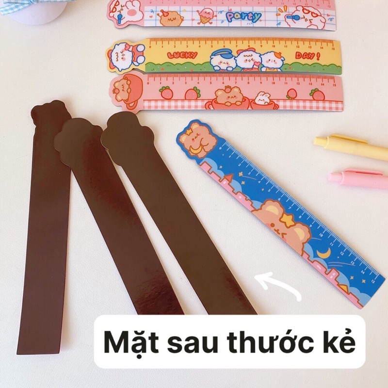 Thước kẻ 15cm bằng nhựa dẻo nhiều hình dễ thương phong cách Hàn Quốc Nhật Bản