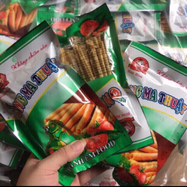 Sỉ 10 gói snack ống ma thuật giòn giòn