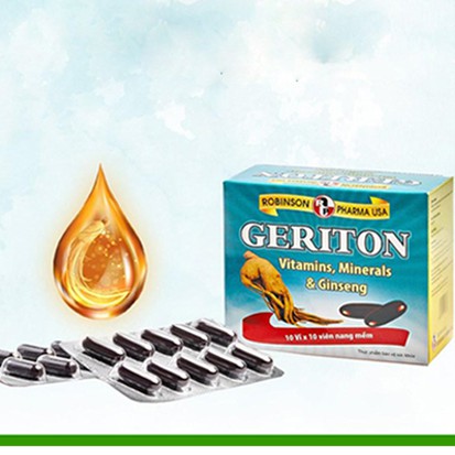 Geriton - Hỗ trợ bổ sung vitamin khoáng chất và nhân sâm Hàn Quốc giúp bồi bổ cơ thể, nâng sức đề kháng (100v)