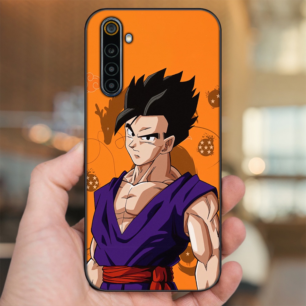 Ốp lưng Realme 6, 6 Pro viền đen in hình Gohan Dragon Ball