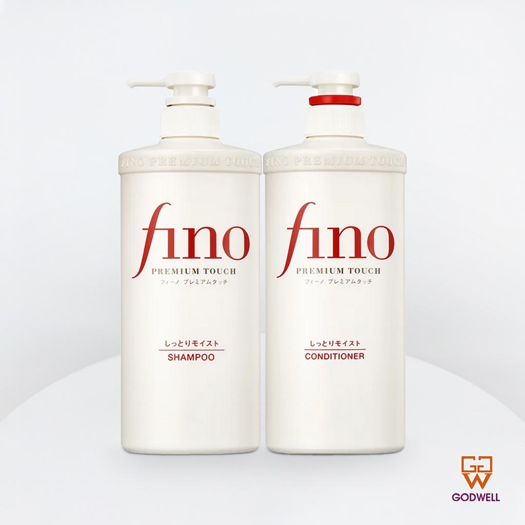 Dầu gội, dầu xả giúp tóc suông mượt Fino Shampoo - Conditioner 550ml