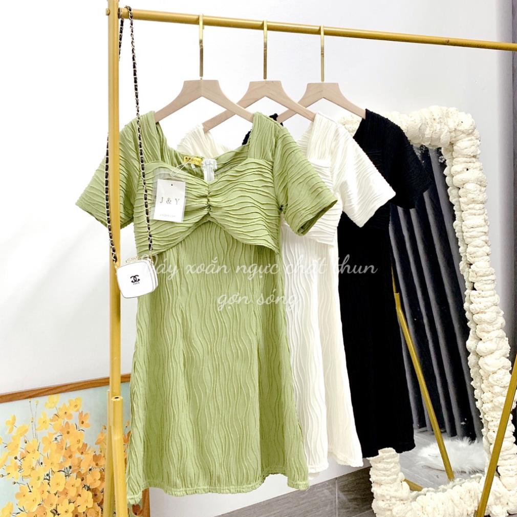 [ 𝐅𝐑𝐄𝐄 𝐒𝐇𝐈𝐏 ]  VÁY DỰ TIỆC LEN XỐP XOẮN NGỰC TIỂU THƯ TÔN EO