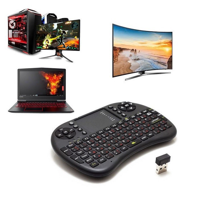Bàn phím mini cầm tay có pim dành cho Smart Tivi, TV Box, Laptop