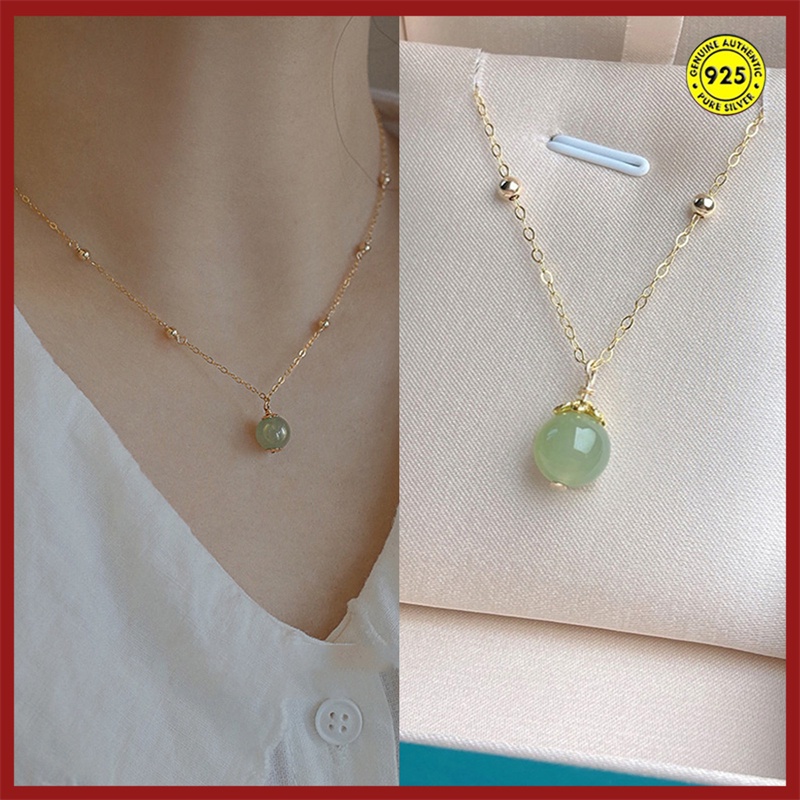 Vòng cổ Mặt Ngọc Bích Xinh Xắn Dành Cho Nữ Mới