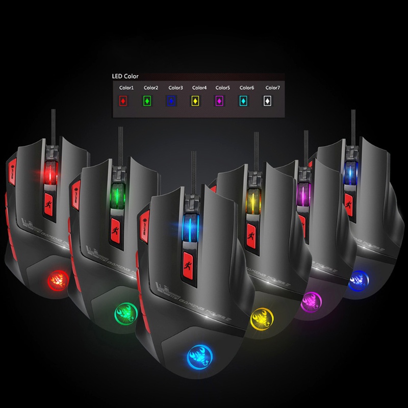 Chuột Cơ Chơi Game 6000 DPI Kèm Dây Cáp