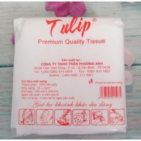 COMBO 4 GÓI GIẤY VUÔNG TULIP DÙNG VỆ SINH CHO BÉ