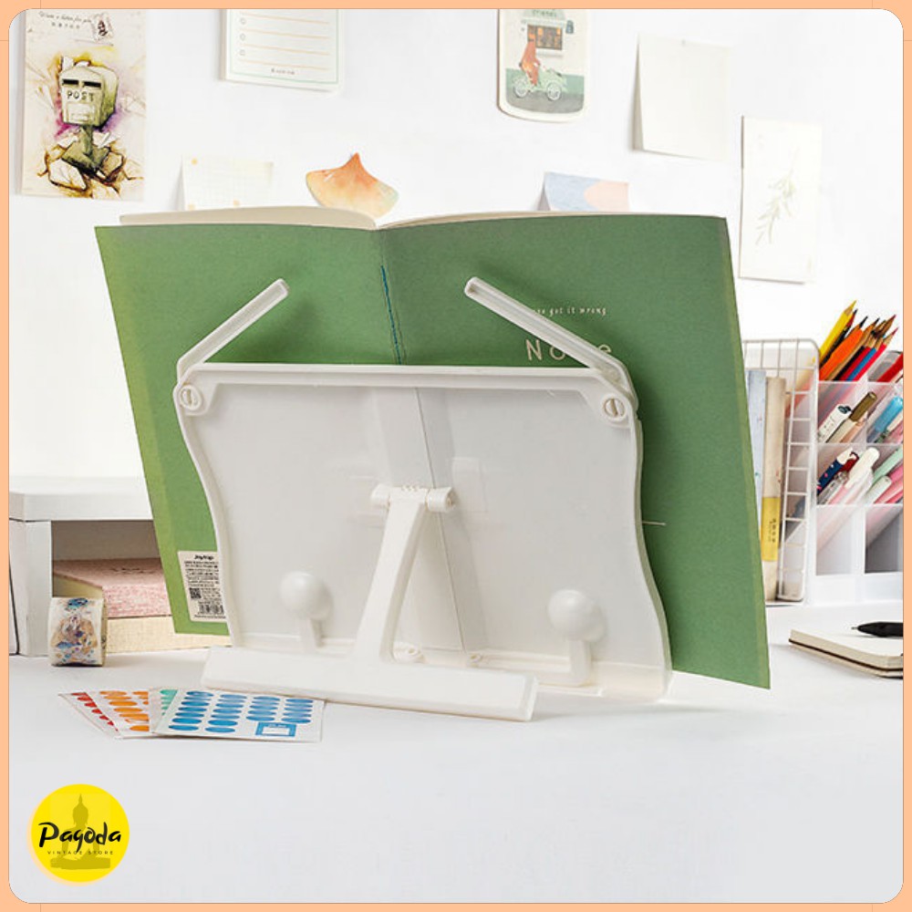 (SP mới) Giá đỡ, kẹp sách, ipad điều chỉnh góc nghiêng, gấp gọn bằng nhựa =&gt; Follow shop nhận mã giảm giá