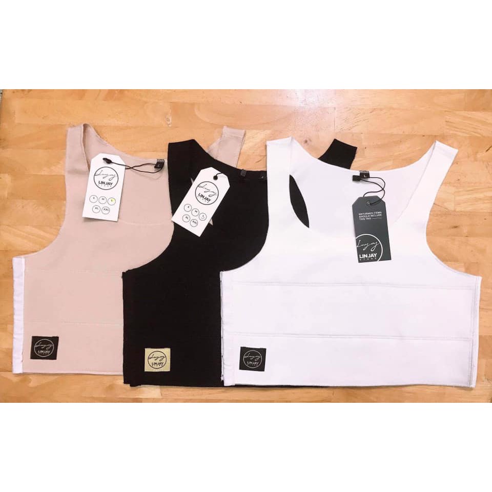 Áo lót định hình lững GEN chuyên dụng cho TOMBOY, SB, TRANS có quai LINJAY Móc gài vải cotton thoáng mát - áo nịch