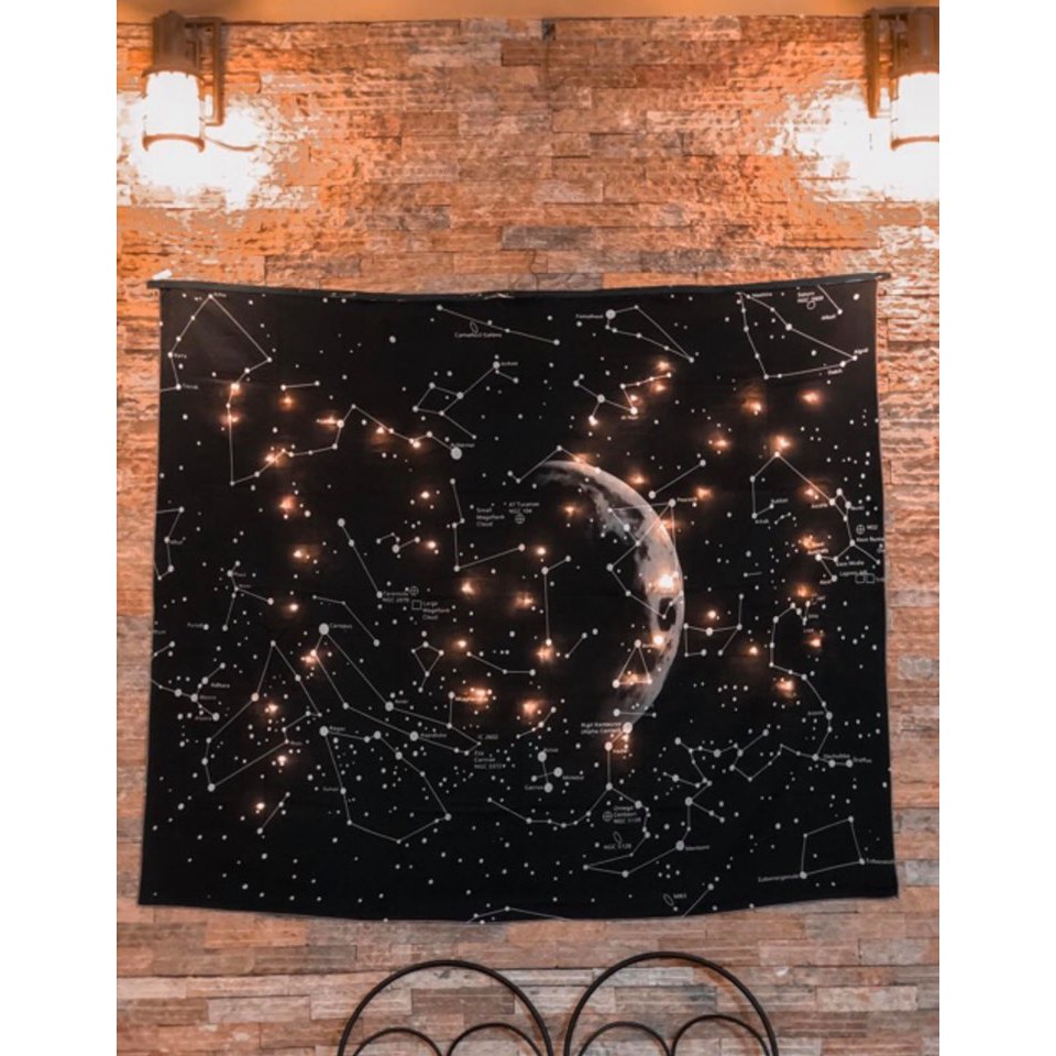 [SIZE Lớn] Vải treo tường Decor phòng in hình Galaxy (TẶNG móc treo)