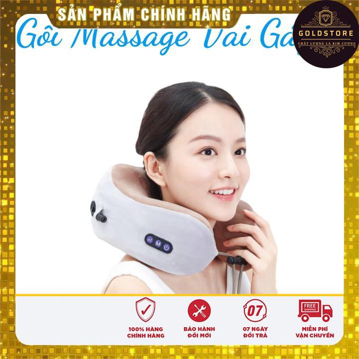 Máy Massage Cổ, Gối Massage Trị Đau Mỏi Vai Gáy, Giúp Ngủ Ngon, Thư Giãn, Bảo Hành 12 Tháng -AQ