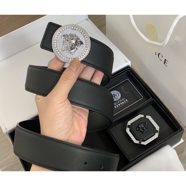 (FULL BOX) Bộ Thắt Lưng Da Nam Cao Cấp Kèm 2 Mặt Như Hình-TL215