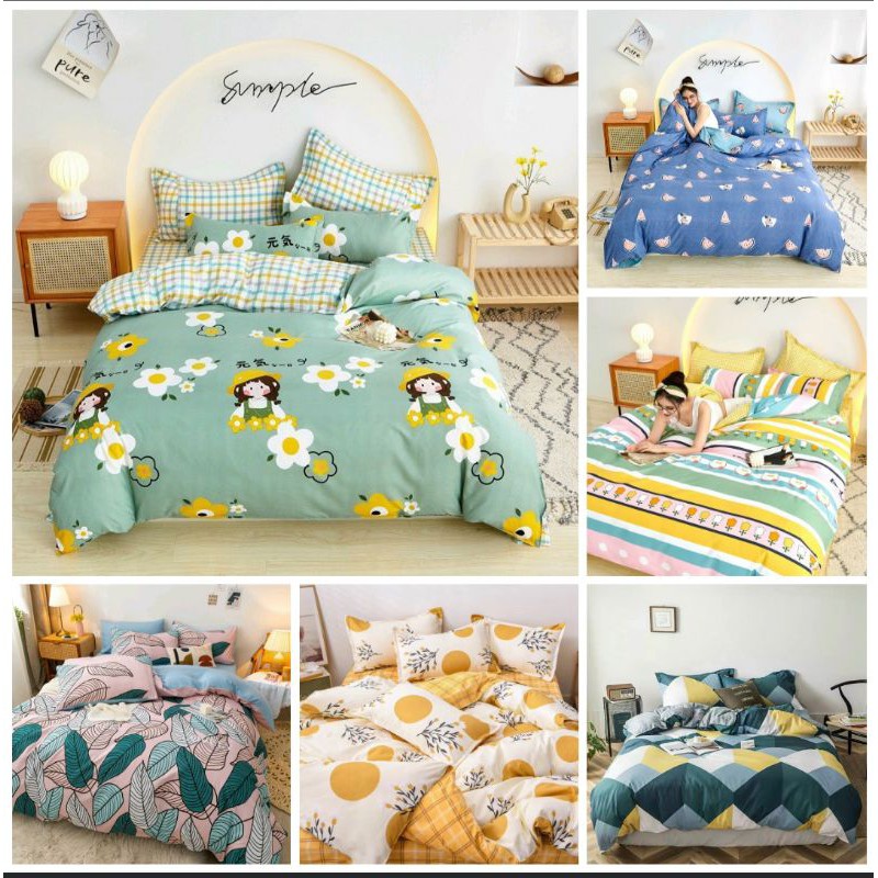 [ RẺ VÔ ĐỊCH] Bộ vỏ chăn ga gối cotton poly 4 món mẫu mới hàng nhập khẩu