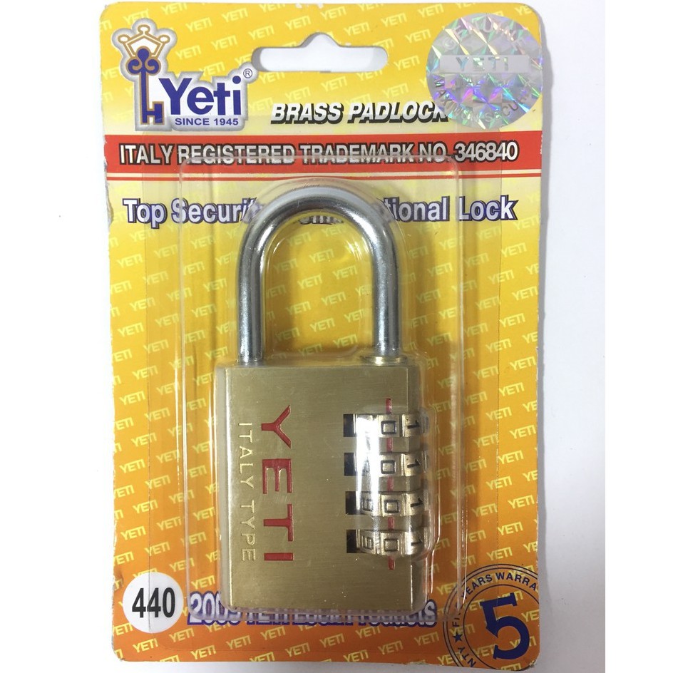 Ổ Khóa Số Yeti 30mm 4 Số Mật Khẩu Thay Đổi Tùy Ý (Chính Hãng)