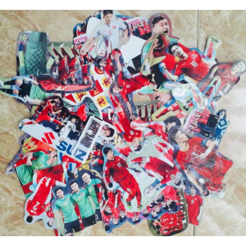 10-50 hình dán sticker Đội Tuyển Bóng Đá Việt Nam decal