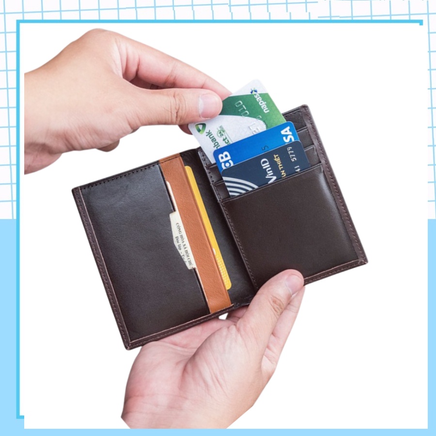 Ví Nam Xịn Mini Da Thật Nhập Khẩu Cao Cấp - Bóp Nam Thời Trang - DTR- Datoo_shop