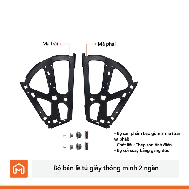 PHỤ KIỆN BẢN LỀ TỦ GIÀY THÔNG MINH LOẠI 2 NGĂN , 3 NGĂN
