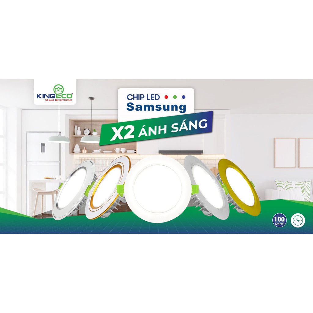 Đèn Led Âm Trần 9W - 12W Ø110  KINGECO