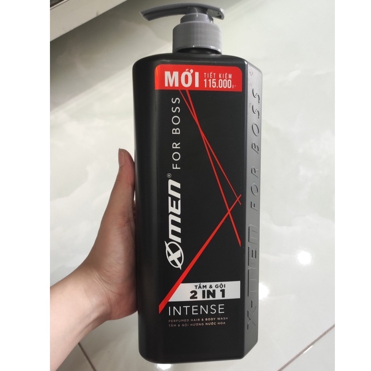 [CHAI LỚN 850g] Tắm Gội Xmen For Boss 2in1 Intense