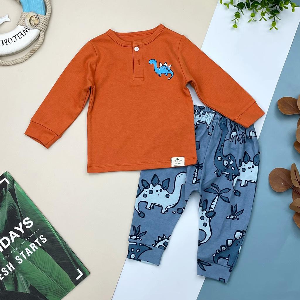 Bộ sơ sinh bé trai in hình LITIBABY size 6/36