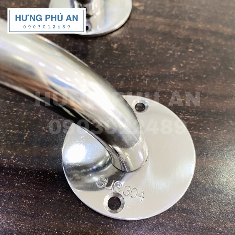Tay vịn nhà tắm kết hợp máng khăn Inox SUS 304 - nhiều kích thước 50cm/60cm - tặng kèm ốc vít