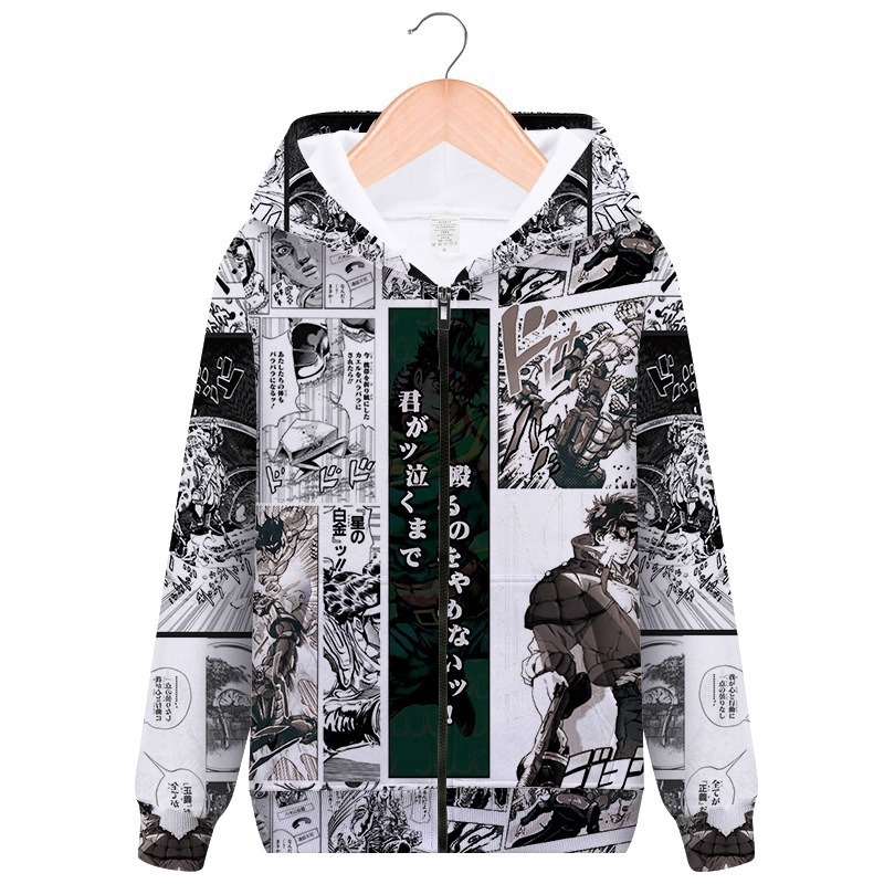 Áo khoác hoodie in hình nhân vật hoạt hình anime Jojo Bizarre Adventure 3d độc đáo