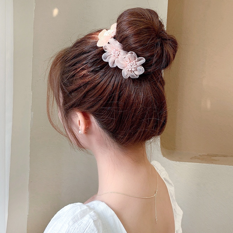 Dụng Cụ Hỗ Trợ Búi Tóc Hình Hoa Dành Cho Nữ